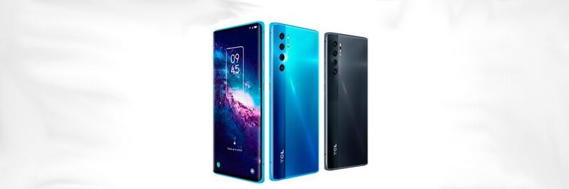Three new Smartphones of the Chinese Manufacturer TCL is bringing to the market. This is a picture of the 5G-enabled Device TCL 20 Pro 5G is.