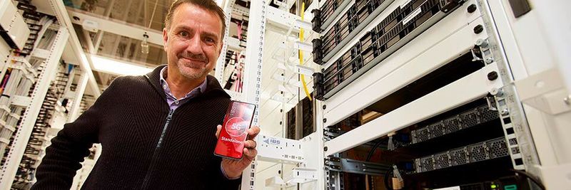 Vodafone-Chef-Netzplaner Guido Weissbrich beim Start von 5G Standalone im Vodafone Core Data Center in Frankfurt am Main.