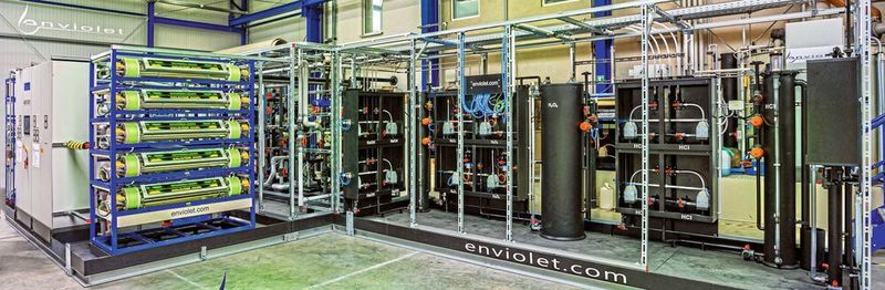 Werkshalle der Enviolet mit fertig montierter Anlage bereit für die Kundenabnahme