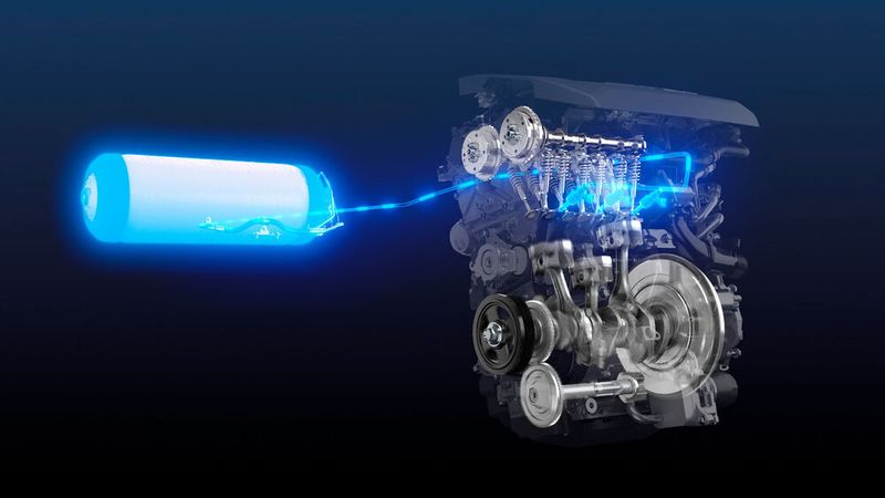 Ein Wasserstoffmotor aus dem Hause Toyota.