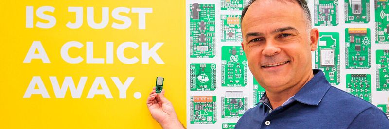 Auf ein Neues: Nach eigenen Angaben stellt Mikroelektronika fast jeden Tag um 10 Uhr Ortszeit ein neues Click board vor. Ingenieure sollen damit Peripheriebausteine schnell austauschen und so die Entwicklungszeit verkürzen können