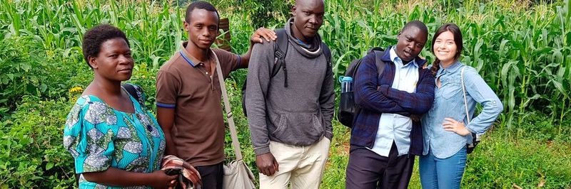 While collecting data in Kenya, Cristina Dominguez (right) got support from local helpers.
