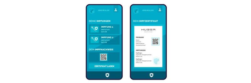 Bei der digitalen Lösung „Smart Health Care“ ist das Impfzertifikat auf dem Smartphone verfügbar
