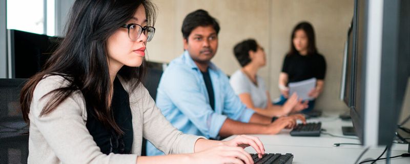 Internationale Studierende am Saarland Informatics Campus.