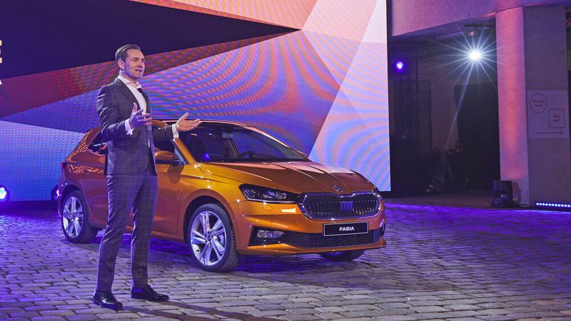 Thomas Schäfer, Vorstandsvorsitzender von Skoda, präsentierte am Dienstagabend in Prag die vierte Generation des Fabia. Die Erwartungen an das Modell sind hoch.