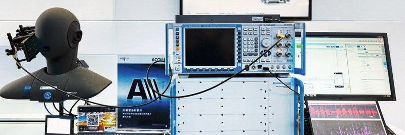 Testaufbau für VoNR: Um die Sprachqualität über das 5G-Netz zu untersuchen, bietet Rohde & Schwarz zusammen mit Head Acoustics eine Testumgebung.