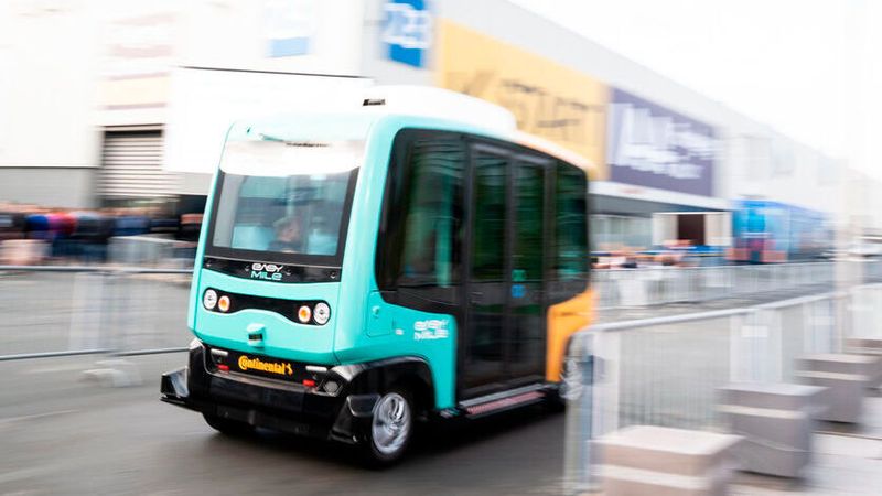 Schon bei der letzten IAA-Ausgabe waren autonome Shuttles unterwegs.