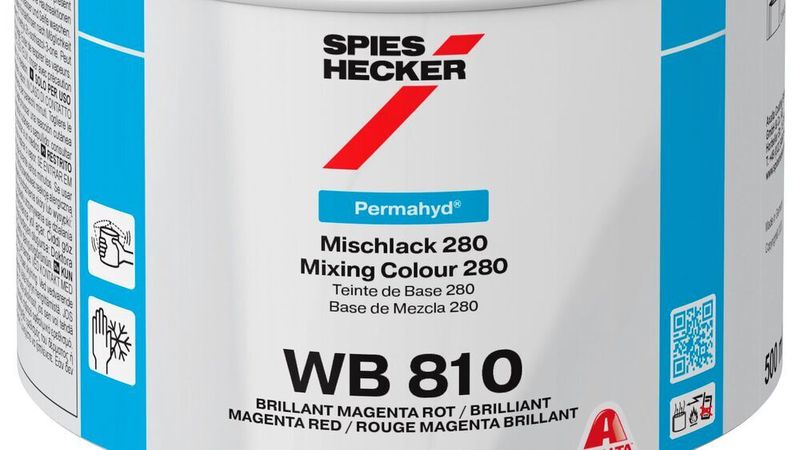 Der neue Mischlack WB 810 Brilliant Magenta Red von Spies Hecker eignet sich für das Nachstellen hochchromatischer roter Farbtöne.