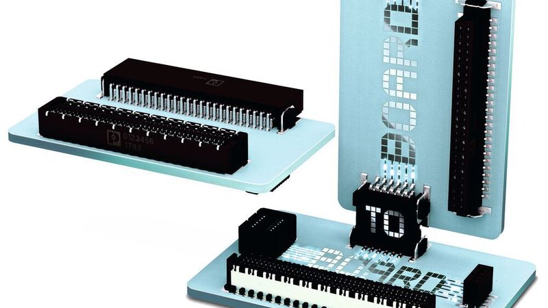 Unterschiedliche Anforderungen bei der
Verbindung von Leiterplatten:
Während in manchen Geräten einfach
gehaltene Stift- und Sockelleisten ausreichen,
erfordern andere Applikationen Highspeed-
Board-to-Board-Steckverbindungen.