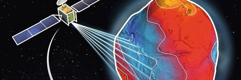 Satellitengestützte Erdbeobachtung mit quantenbasierter Messtechnik.