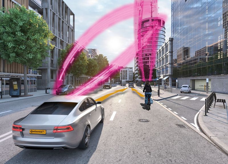 Continental und die Telekom entwickeln einen vernetzten Schutz für Radfahrer.