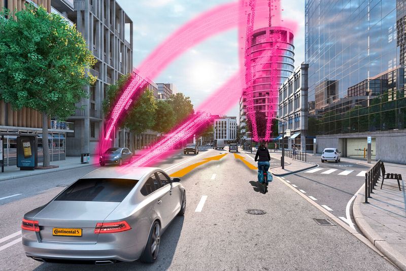 Continental und die Telekom entwickeln einen vernetzten Schutz für Radfahrer.