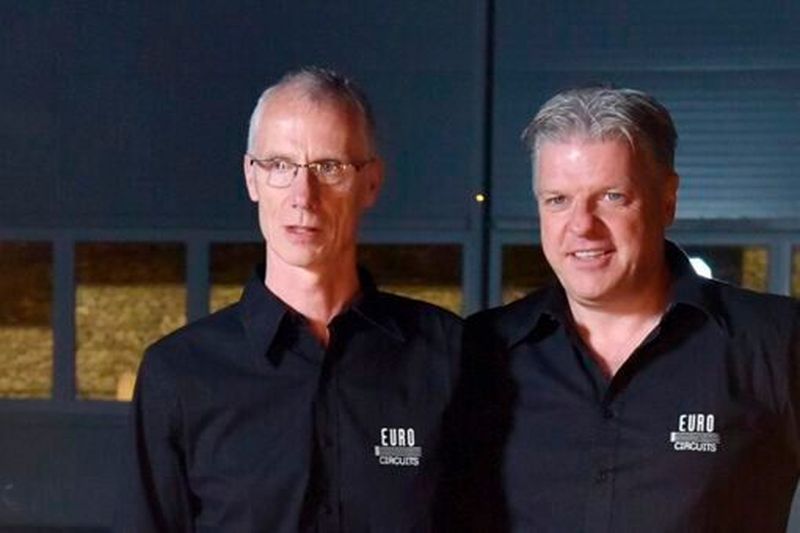 Erfolgsduo seit 30 Jahren: Luc Smets (l.) und Dirk Stans (r.) sind die Gründer und geschäftsführende Gesellschafter von Eurocircuits.