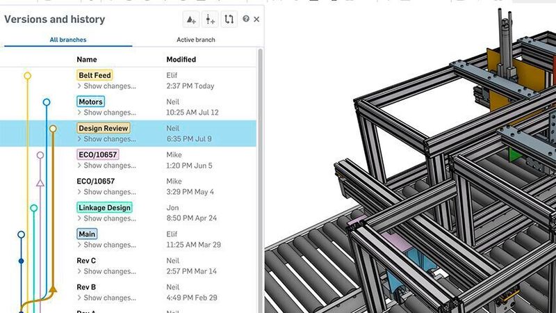 Onshape ist eine Produktentwicklungsplattform, die als Software as a Service geliefert wird und CAD mit Datenmanagement- und Collaboration-Tools kombiniert.