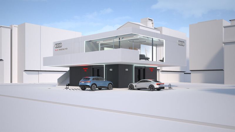 So soll die Audi-Ladestation einmal aussehen.