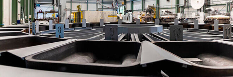 La nouvelle installation de coulée de TRIMET pour les truies en aluminium sur le site de Voerde.