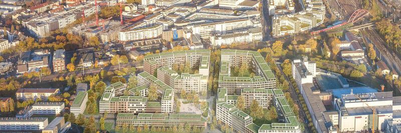 Neubaugebiet Westville im Frankfurter Gallusviertel: Die Beheizung der Mietwohnungen, Kitas und Gewerbe-Einheiten im Frankfurter Neubaugebiet Westville soll in einer Kombination aus Fernwärme und Abwärme aus dem benachbarten Telehouse / KDDI-Rechenzentrum erfolgen.