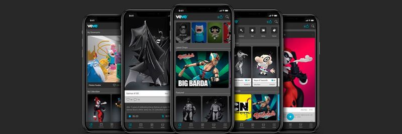 Die NFT-App VeVe bietet digitale Kunst als NFT und via Augmented Reality an.