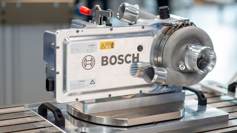 Bosch erhält einen Großauftrag von Cellcentric für einen elektrischen Luftverdichter mit integrierter Leistungselektronik.