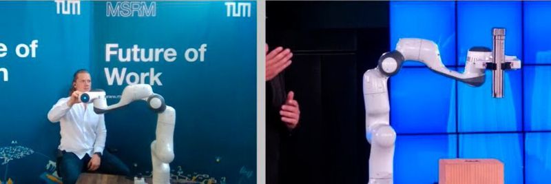 Grundsteinlegung mit Roboter: In der digitalen Fabrik der Zukunft arbeitet eine KI mit einem Körper.