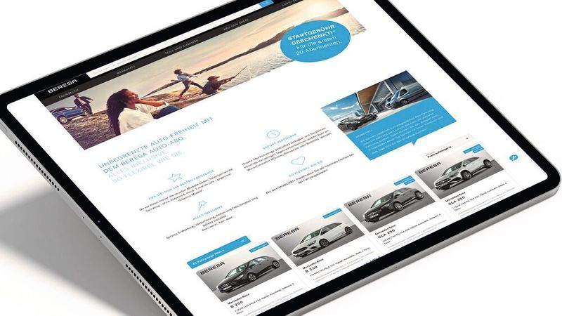 Beresa nutzt die Plattform von Carve 8, um seine Fahrzeuge im Abo anzubieten.