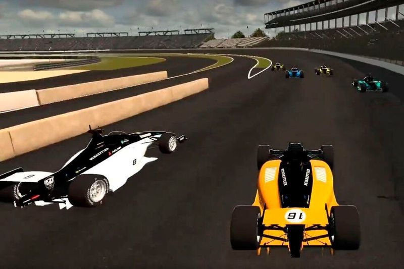 Eindrücke vom Simulationsrennen der Indy Autonomous Challenge.