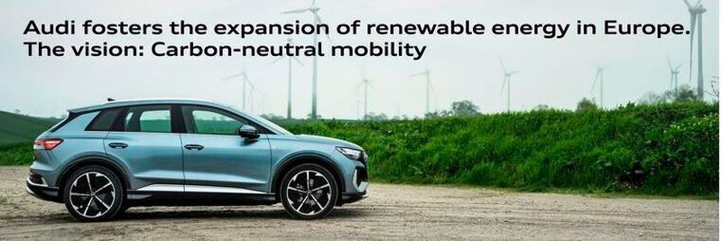 Partnership with energy providers: Audi funding expansion of renewable energy to increase the number of charging stations in Europe that use green power.