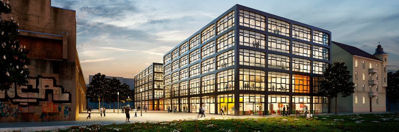 Das Gebäude strahlt bewusst Transparenz aus