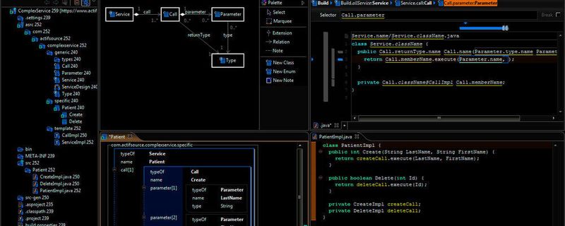 Für die Eclipse IDE gibt es einige MDD-Erweiterungen, darunter das Plug-in Actifsource.