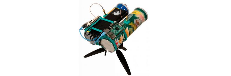 Richtfunkantenne aus Kartoffelchipsdosen und Raspberry Pi.