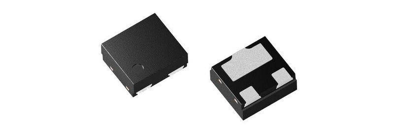 Spart Platz: diese bidirektionale ESD-Schutzdiode VBUS05M2-HT5 im DFN1110-3A-Gehäuse.