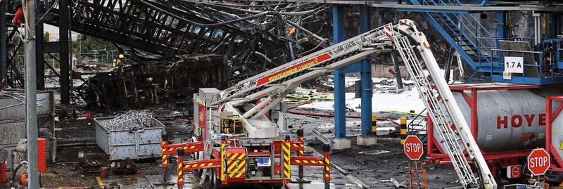 Die Unglücksstelle im Chempark Leverkusen