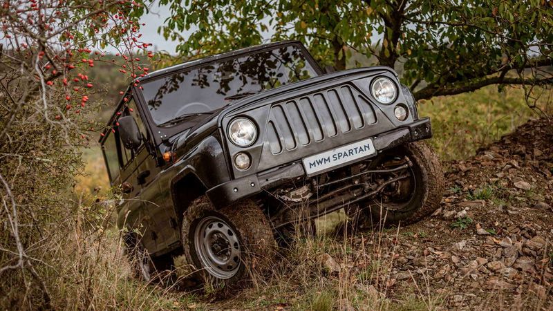 Naturbursche mit Klimaschutzambitionen: der MWM Spartan, der auf dem russischen 4x4-Urgestein UAZ Hunter basiert.