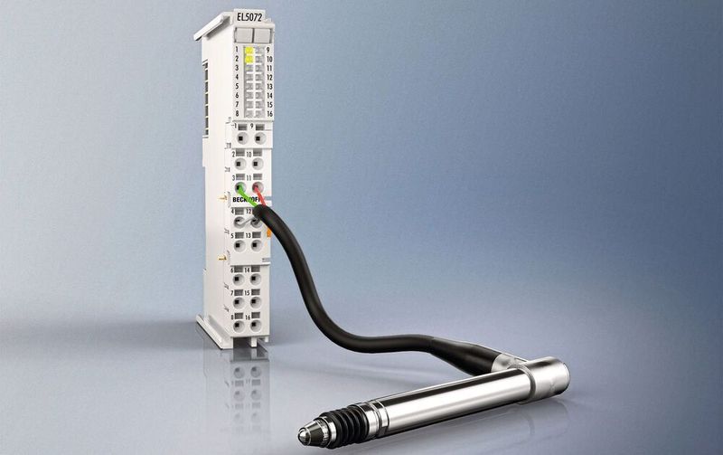 Unter den vorgestellen Produkten findet sich unter anderem die Ethercat-Klemme EL5072 für die präzise Wegmesstechnik als integraler Bestandteil der Steuerungstechnik.