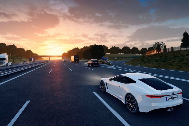 Die Simulations-Software Carmaker ist künftig in VRxperience von Ansys integriert.