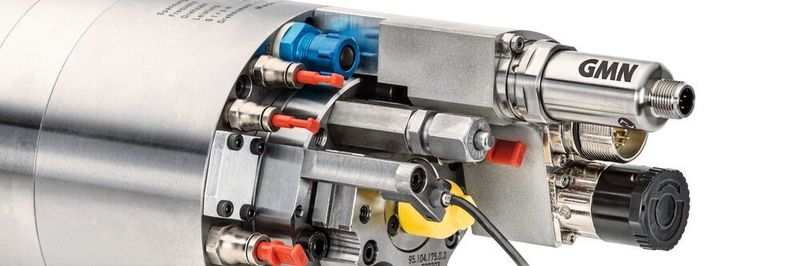 Die Rückseite einer Spindel mit integriertem Embedded System IDEA-4S.