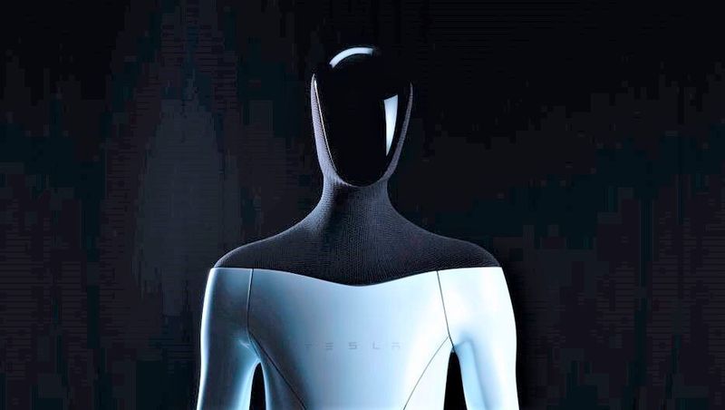 Soll schon im nächsten Jahr für uns gefährliche Aufgaben übernehmen: Der KI-basierte humanoide Roboter namens Tesla, den Elon Musk letzte Woche erstmals präsentiert hat.