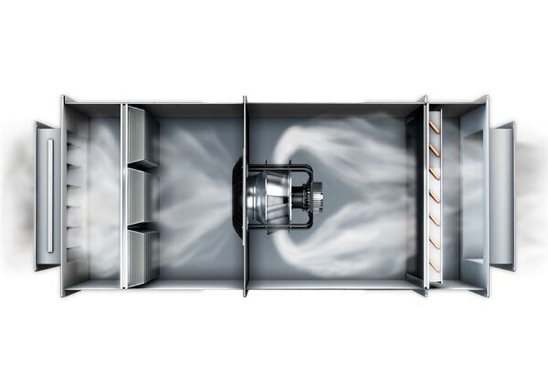 In einer Anwendung können die die Zuström- oder Abströmbedingungen von Radial- und Axialventilatoren gestört werden.
