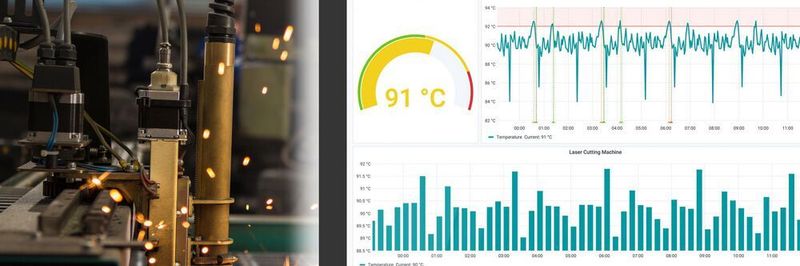 Mit dem Time Series Data Service und der passenden Hardware lassen sich Gesundheitszustände von Produktionsmaschinen so überwachen, dass Ausfall- und Wartungszeiten verkürzt und geplant werden können.