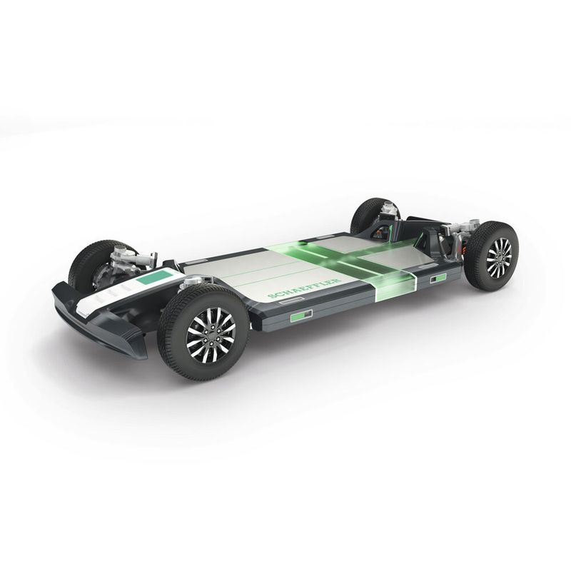 Das Rolling Chassis von Schaeffler ist eine flexible, skalierbare Plattform für neue, fahrerlose Mobilitätskonzepte.