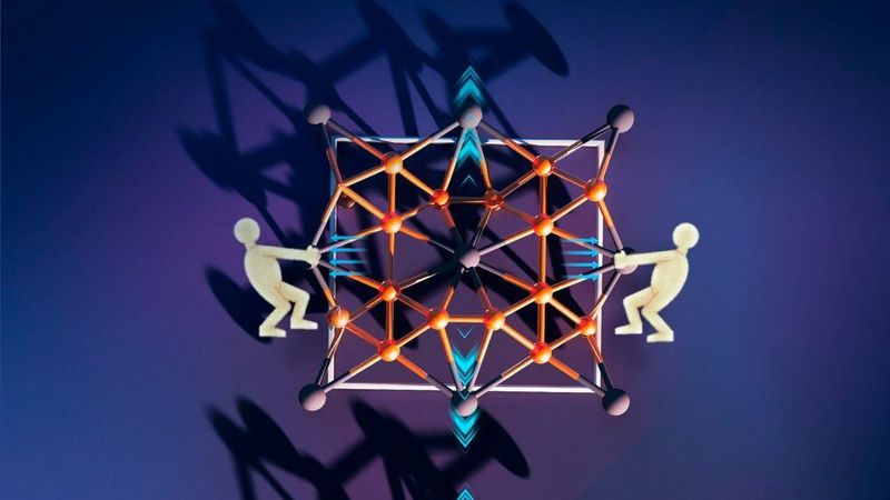 Forschende der TU Dresden haben ein bislang unbekanntes Phänomen entdeckt: ein 2D-Material, das sich sowohl bei Kompression als auch bei Streckung verbreitert.