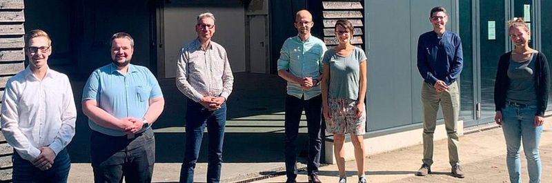 Das Clausthaler Projektteam um Professor Thomas Turek (3. von links) engagiert sich umfangreich auf dem Gebiet Grüner Wasserstoff.