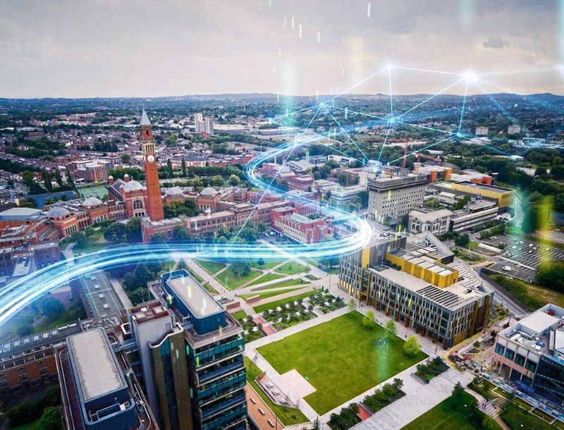Der Edgbaston-Campus der Universität Birmingham.