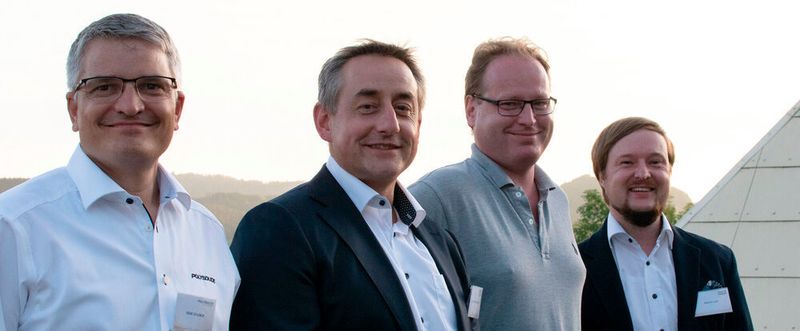 Das Team rund um die Anlagenlösung (v.l.): René Schuker von Polysoude, Dr. Christian Gerlach von Pipe Bending Systems, Kristian König von König Maschinenhandel, Maxim Lich von Smap 3D Plant Design.