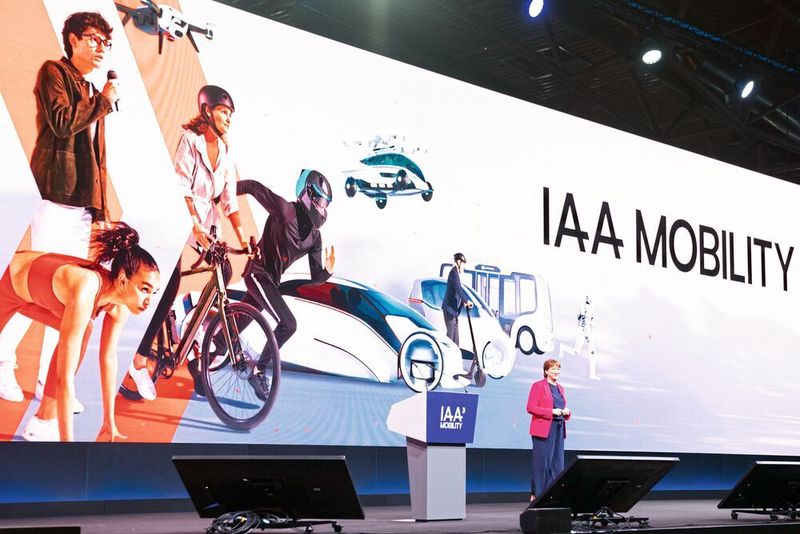 Hildegard Müller, Chefin des VDA, bei der Eröffnungsfeier der IAA Mobility.