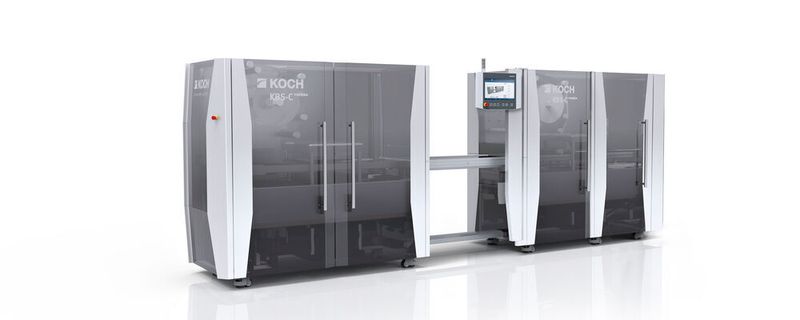 Das Konzept der Blistermaschine KBS-C Medplus von Koch vereint große Formfläche mit kleinsten Maschinenabmessungen.