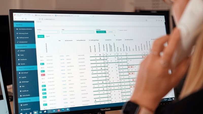 Das selbst entwickelte Dispo-Tool ist das zentrale Programm für alle Abteilungen, die in den Vertriebsprozess involviert sind.