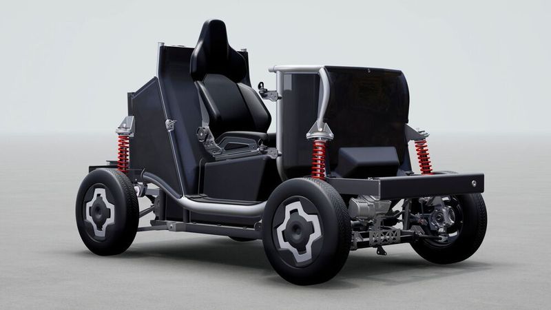 Der von Gordon Murray Design entwickelte i-Stream-Unterbau für kleine Elektroautos der Leichtbauklasse.