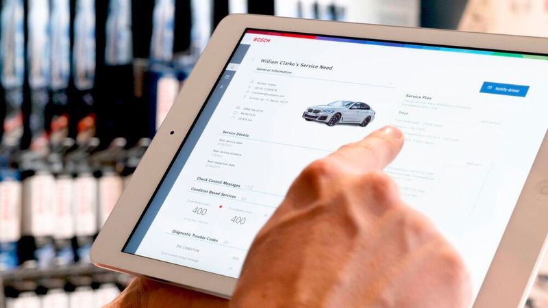 Vorerst testet Bosch die Datenübertragung mit seinen angeschlossenen Car-Service-Partnern.