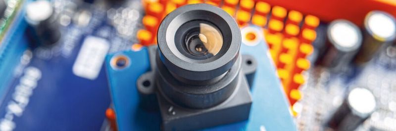Bildsensor: Eine Kamera nimmt ihre Umgebung zweidimensioal wahr. Spezielle Kameras können auch
3D-Bilder aufnehmen.